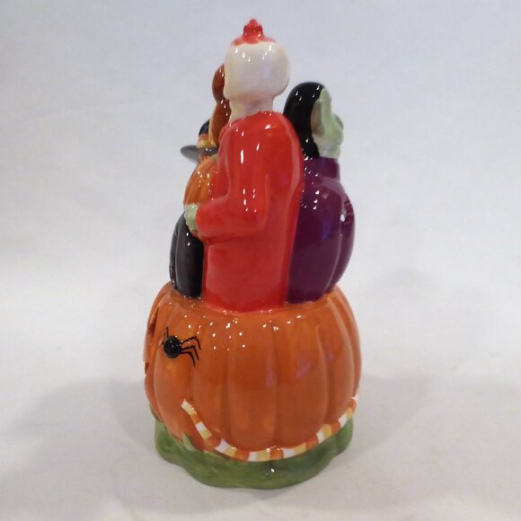 NEW 10” HALLOWEEN PUMPKIN WITCH SKELETON DRACULA CERAMIC ELECTRIC LAMP - Picture 9 of 16